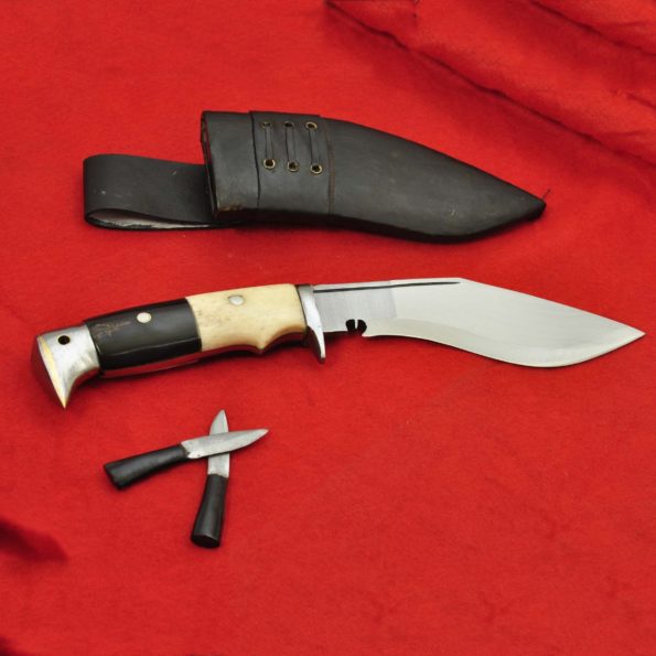 6 Inch Hand Forged Blade American Eagle Bone and Horn Handle Khukuri