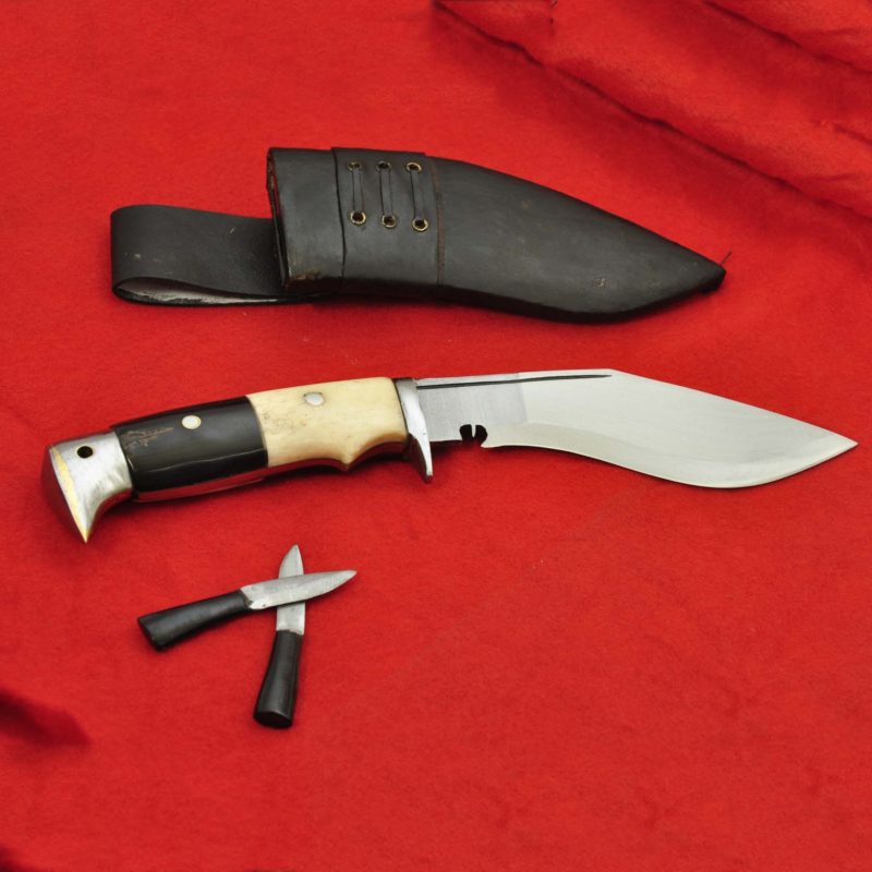 6 Inch Hand Forged Blade American Eagle Bone and Horn Handle Khukuri
