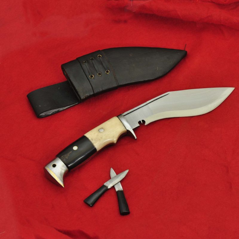 6 Inch Hand Forged Blade American Eagle Bone and Horn Handle Khukuri