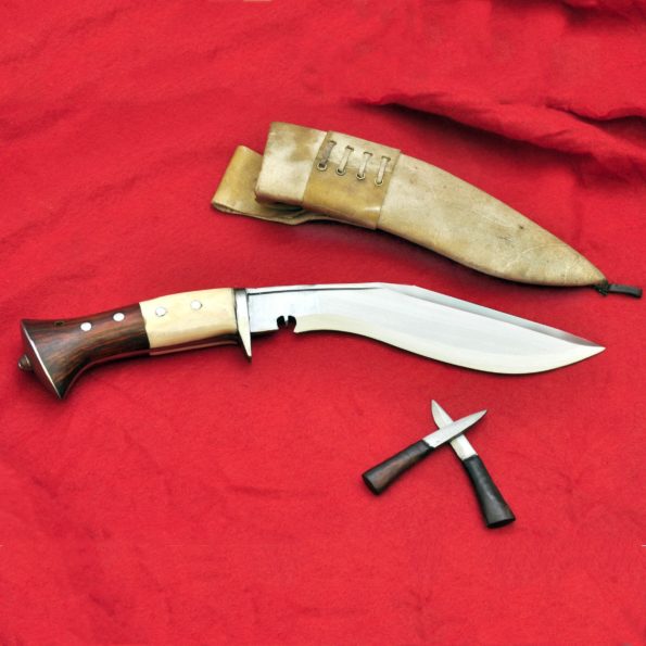 8 Inch Chukuri Wood and Bone Handle Kukri